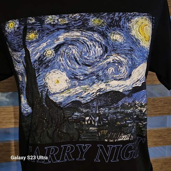 Van Gogh Starry Night T-shirt - Picture 2 of 5
